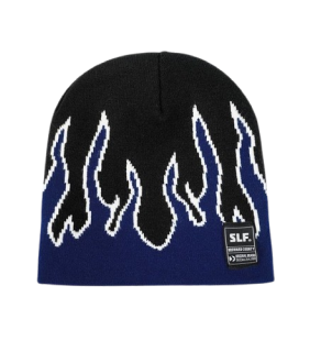 Blue fire beanie